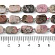 天然石ロードナイトビーズ連売り  シードビーズで  長方形  11.5~12.5x7.5~10x5~6.5mm  穴：0.8~0.9mm  約13個/連  7.68~8.07インチ（19.5~20.5cm） G-C098-A07-01-5