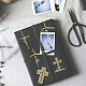 OLYCRAFT 9pcs 1.6x1.6 Inch Cross Stickers Crucifixion Stickers Self Adhesive Gold Metal Stickers Text Metal Stickers Energy Stickers for Scrapbooks DIY Crafts Phone Decoration DIY-WH0450-071-7