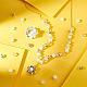 Passe-temps 7 brins 7 style galvanoplastie brins de perles de verre de couleur unie transparentes et opaques EGLA-HY0001-03E-4