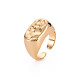 Hammered Oval Brass Cuff Rings RJEW-S048-003G-NF-3