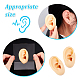 OLYCRAFT Right Ear Displays Model Silicone Ear Model Rubber Ear Silicone Flexible Ear Model with Acrylic Display Stands for Teaching Tools Jewelry Display Earrings Professional Piercings Practice EDIS-WH0021-14A-3