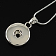 18.8 inch Platinum Plated Trendy Snap Necklace Making X-NJEW-S100-1