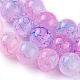 Spray Painted Glass Beads Strands GLAA-A038-D-78-3
