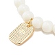 3pcs bracelets extensibles heishi surfeur en argile polymère faits à la main sertis de perles de verre BJEW-JB08072-05-7