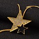 Esmalte de aleación ajustables largos collares de rhinestone lariat estrella NJEW-F194-06G-3