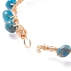 Bracelet tressé en perles d'apatite naturelle BJEW-JB07997-07-4