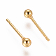 304 Stainless Steel Ball Stud Earrings EJEW-F237-01A-G-2