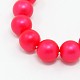 Round Shell Pearl Frosted Beads Strands BSHE-I002-6mm-M-2