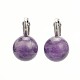 Natural Gemstone Clip-on Earrings EJEW-JE01517-04-1