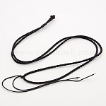 Création de collier en corde de nylon, noir, 24.4 pouce
