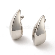 Латунные серьги-гвоздики с каплевидным покрытием EJEW-M240-10P