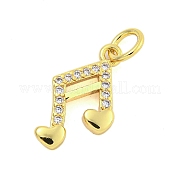 Латунные микропаве прозрачные кубические циркониевые подвески KK-U021-09G