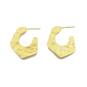 Rack Plating Brass Pentagon Stud Earrings EJEW-G322-18MG