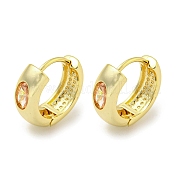 Boucles d'oreilles en laiton avec zircone cubique EJEW-L211-13G