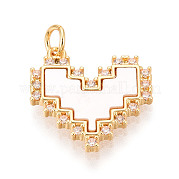 Латунные микропаве прозрачные подвески с фианитом KK-N268-40G