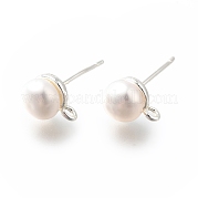 Фурнитура для сережек с натуральным жемчугом KK-B059-33S