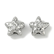 Латунные микро проложить кубического циркония бусы KK-P283-20P
