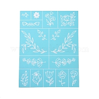 2pcs Self-Adhesive Silk Screen Stencils Chrysanthemum Pattern Silk