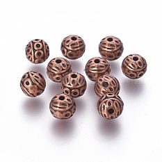 Perles en alliage de zinc de style tibétain X-PALLOY-L230-01R-RS