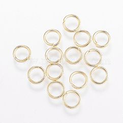 Anelli di congiunzione aperti in acciaio inossidabile 304, tondo, oro, 20 gauge, 5x0.8mm, diametro interno: 3.3mm