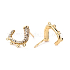 Risultati di orecchini a bottone con micro pavé di zirconi chiari in ottone&nbsp;ZIRC-C027-01G-RS