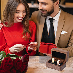 Деревянные магнитные футляры для хранения ювелирных изделий и запонок.&nbsp;CON-WH0095-78C-1