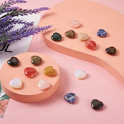 16pcs 8 perles de pierres précieuses naturelles et synthétiques&nbsp;G-FW0001-25