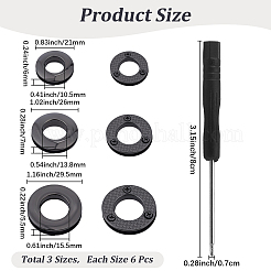 18 pz. 3 stili di occhielli in lega&nbsp;FIND-CL0002-21B