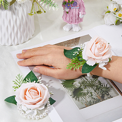 6 Stück Handgelenk-Corsagen aus künstlichen Stoffblumen&nbsp;DIY-FH0010-65