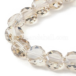 Стеклянные бусины с гальваническим покрытием &nbsp;EGLA-L045-G-PL02