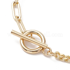 Braccialetti con maglie in quarzo naturale con prisma esagonale elettrolitico&nbsp;BJEW-JB10753-02