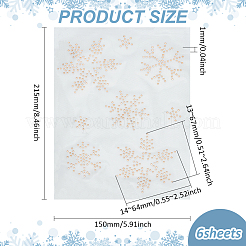 Strass hotfix motif flocon de neige&nbsp;DIY-WH0430-205D