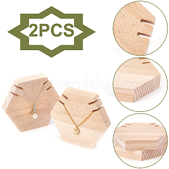 Présentoirs à colliers en bois&nbsp;NDIS-WH0001-05
