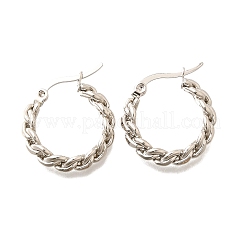 201 серьги-кольца из нержавеющей стали&nbsp;LS-EJEW-Q026-14P-B