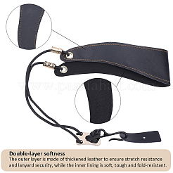 Verstellbarer Klarinetten-Schultergurt aus PU-Leder und Legierung&nbsp;AJEW-WH20098-063