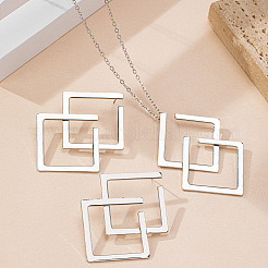 Комплект из ожерелья с подвеской в виде ромба и серег-гвоздиков из сплава&nbsp;FS-WG63DA9-01