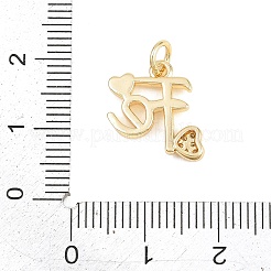 Messing micro pave klare zirkonia anhänger&nbsp;KK-D258-39G-02