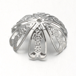 Бусины-цветы из нержавеющей стали 304 с одним лепестком&nbsp;STAS-F094-09P