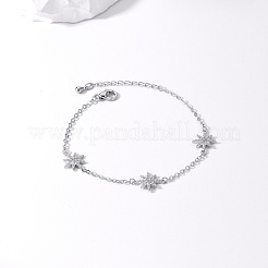 Браслеты из латунных звеньев в виде снежинок FY7491-2