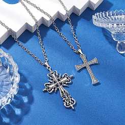 2 pz 2 stili lega croce pendente collane&nbsp;NJEW-JN05116