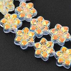 Стеклянные бусины с гальваническим покрытием &nbsp;EGLA-P069-02A-AB01