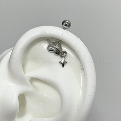 Серьги-хрящи в форме сердца со звездой из нержавеющей стали 304&nbsp;FS-WG89376-01