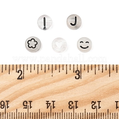 200 шт. Плоские круглые акриловые бусины&nbsp;TACR-FS0001-53