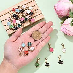 40 шт. 10 шт. 40 шт. 10 стильных эмалевых подвесных украшений из сплава&nbsp;HJEW-YW00187