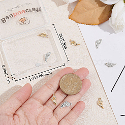10 Stück 2 Farben Messing Micro Pave klar Zirkonia Charms&nbsp;KK-BBC0026-20