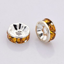 Perline distanziatori strass in ottone&nbsp;RB-A014-Z8mm-17S-NF