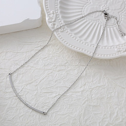 Минималистичные элегантные ожерелья из нержавеющей стали с изогнутой планкой для женщин&nbsp;UO3217