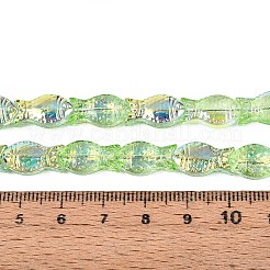 Прозрачность гальванизированные стеклянные бусины нити&nbsp;GLAA-T023-40A-11