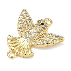 Messing-Vogelanhänger mit Mikropavé-Fassung und klaren Zirkonia&nbsp;KK-A293-11G