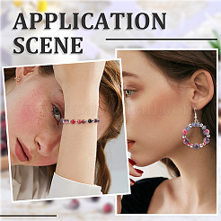 300шт прозрачные акриловые бусины с кракле&nbsp;CACR-SP0001-01C